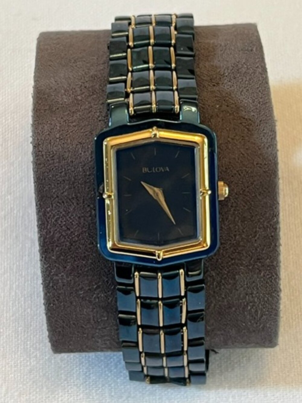 BULOVA | Blue Dial Gold Tone Stainless Steel Watch Dressy-EUC-NEW Battery